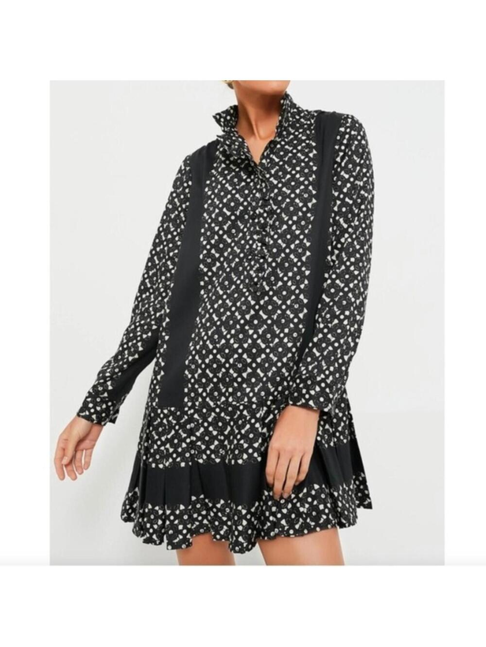 TUCKERNUCK black and cream Geo Tate Dress // Sz XXXL